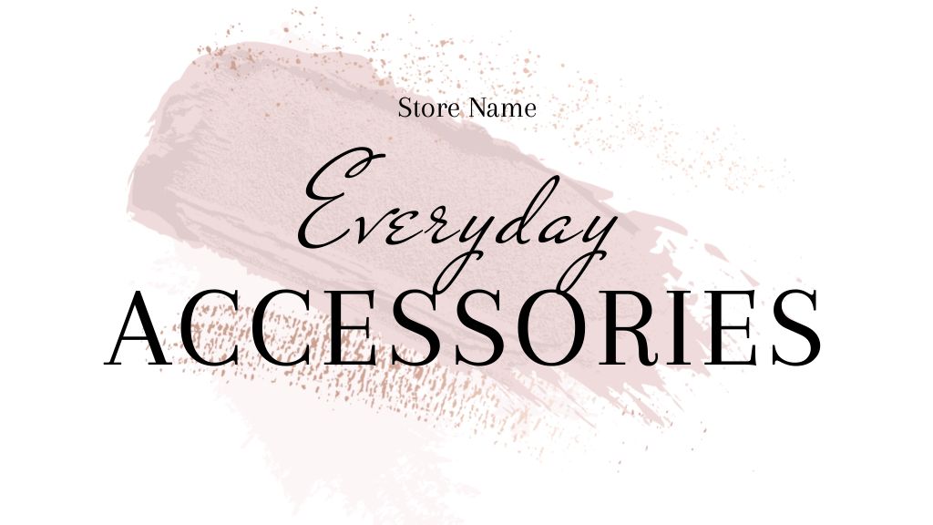 Accessories Brand Ad with Grey Watercolor Pattern Label 3.5x2in Πρότυπο σχεδίασης