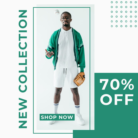 Designvorlage Men's Sportswear Sale für Instagram