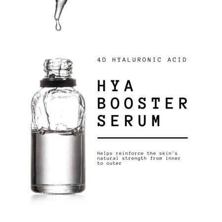 Professional Skin Care Serum And Hyaluronic Acid Offer Instagram Design Template