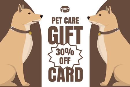Evcil Hayvan Bakım Ürünleri İndirimi Gift Certificate Tasarım Şablonu