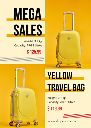 Ontwerpsjabloon van Flayer van Travel Bags Sale Offer