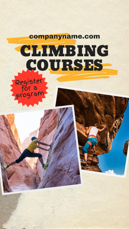 Professional Climbing Courses Promotion With Registration TikTok Video Design Template