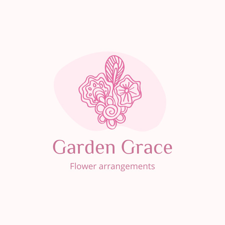Beauty of Fresh Flowers in Flower Shop Animated Logo Design Template