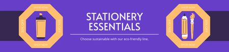 Modèle de visuel Papeterie Essentiels écologiques - Ebay Store Billboard