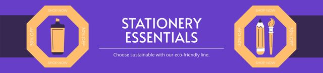 Stationery Shops Eco-Friendly Essentials Ebay Store Billboard – шаблон для дизайна