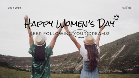 Motivational Phrase And Greeting On Women’s Day Full HD video Design Template