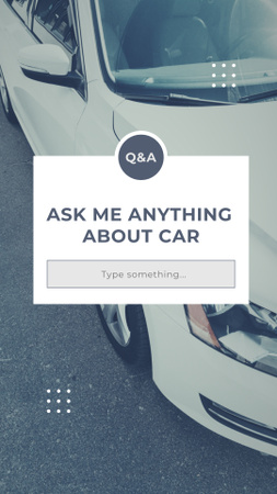 Kérdőív az autóval kapcsolatban Instagram Story tervezősablon
