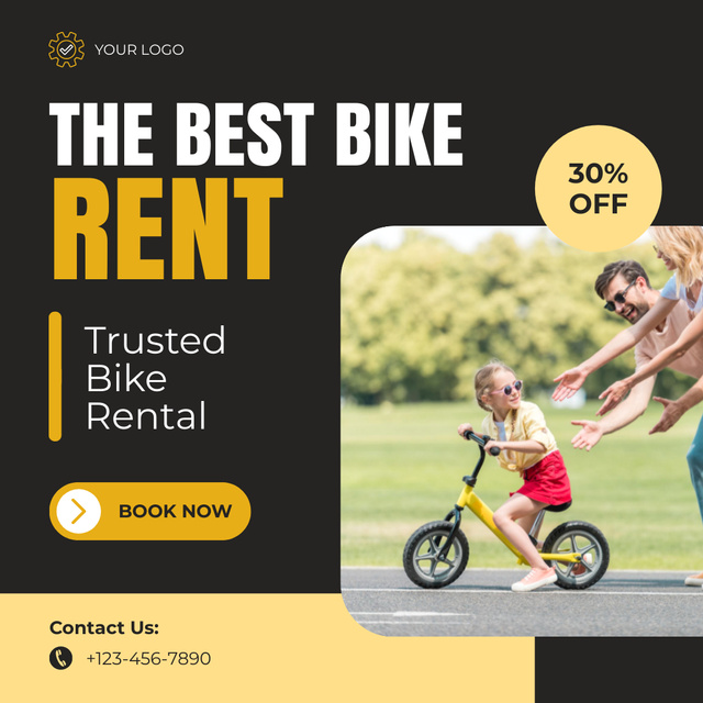 Platilla de diseño Best Bikes Rent for Kids Instagram