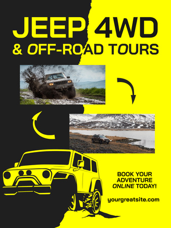 Off-Road Tours Ad Poster 36x48in Design Template