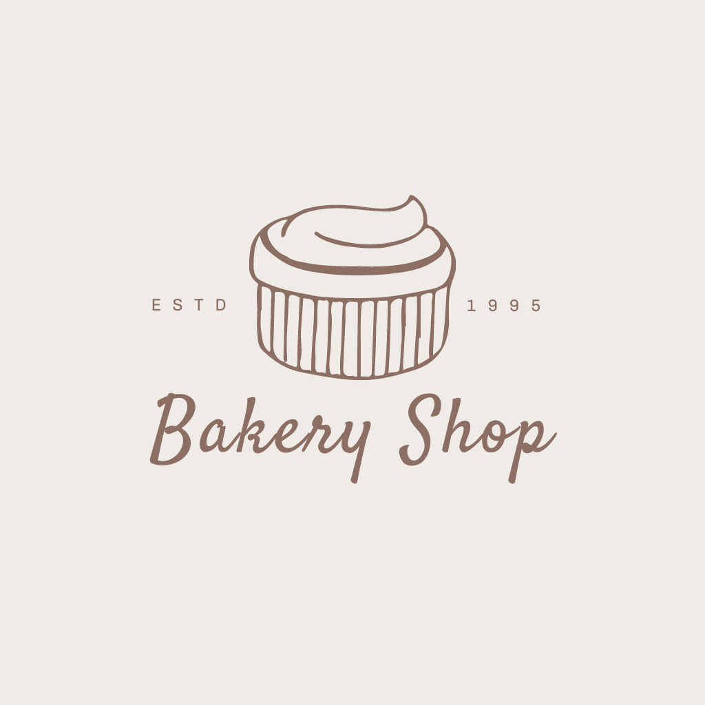 Bakery Shop Ad With Scrumptious Cake Logo Design Template