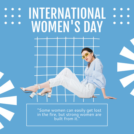 Citation about Women on International Women's Day Instagram Design Template