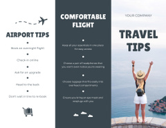 Airport Tips for Tourists with Woman on Sea Coast