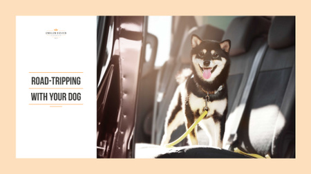 Road tripping with dog Presentation Wide Design Template