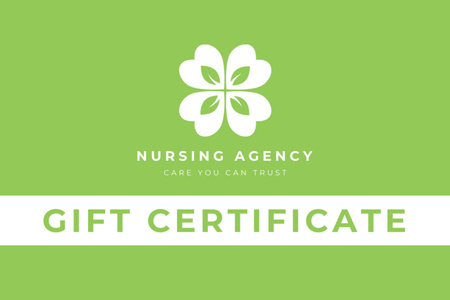 Ontwerpsjabloon van Gift Certificate van Nurse Services Offer