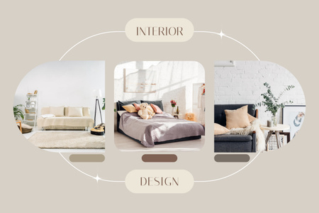 Cozy Light Modern Interior Design Mood Board – шаблон для дизайну