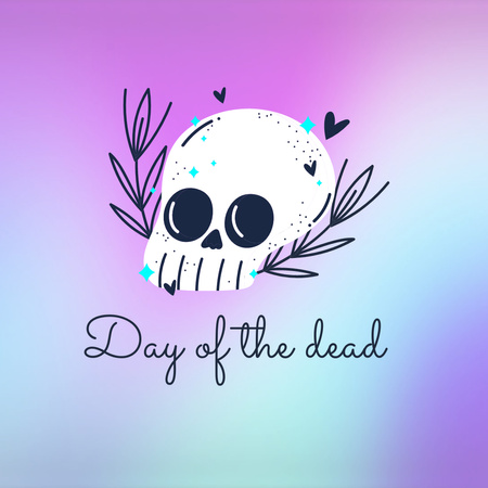 Day of the Dead Holiday Ad Animated Post Design Template
