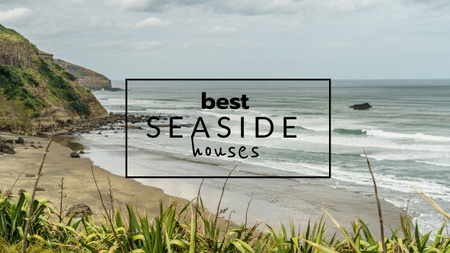 Residential Modern House by Seaside Youtube Thumbnail Design Template