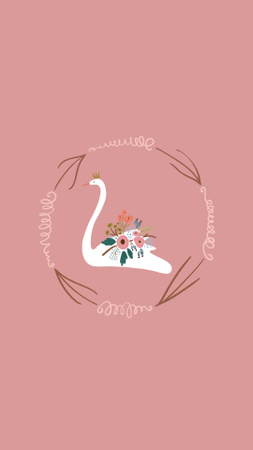 Designvorlage Hochzeitstag Attribute und Dekor in rosa für Instagram Highlight Cover