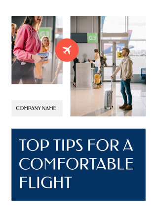 Helpful Guide For Flights Flyer A4 Design Template