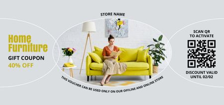 Original Furniture Offer with Discount Coupon Din Large Design Template