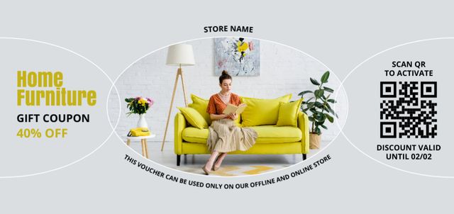Original Furniture Offer with Discount Coupon Din Large – шаблон для дизайну