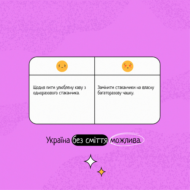 Eco lifestyle Motivation with Emoji Instagram Design Template