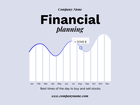 Plantilla de diseño de Oferta de servicios de planificación financiera con diagrama Poster 18x24in Horizontal 