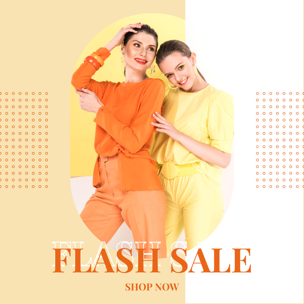 Women Collection Special Offer In Orange Instagramデザインテンプレート