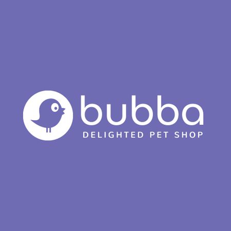 Szablon projektu Pet Shop Emblem with Cute Bird Logo