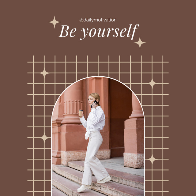 Template di design Stylish Woman in Light Clothes Instagram AD
