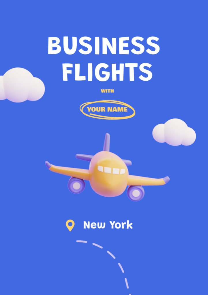 Customized Business Travel Agency Services Offer With Flights Flyer A5 Tasarım Şablonu