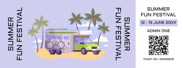 Summer Fun Festival Ticket Design Template
