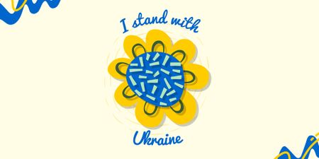 I stand with Ukraine Image Design Template