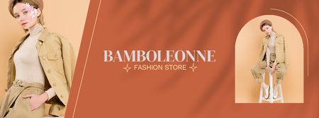 Female Fashion Clothing Store Facebook cover tervezősablon