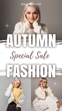 Fall Female Clothes Special Sale Instagram Story tervezősablon