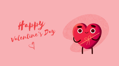 Platilla de diseño Heart-shaped Gift box for Valentine's Day Full HD video