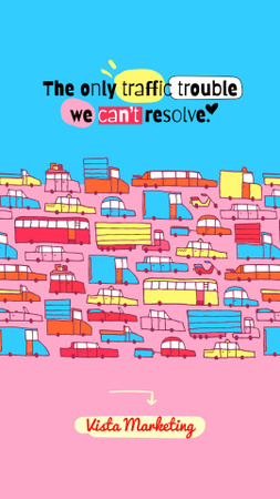 Designvorlage Marketing Agency Ad with Creative Illustration für Instagram Story