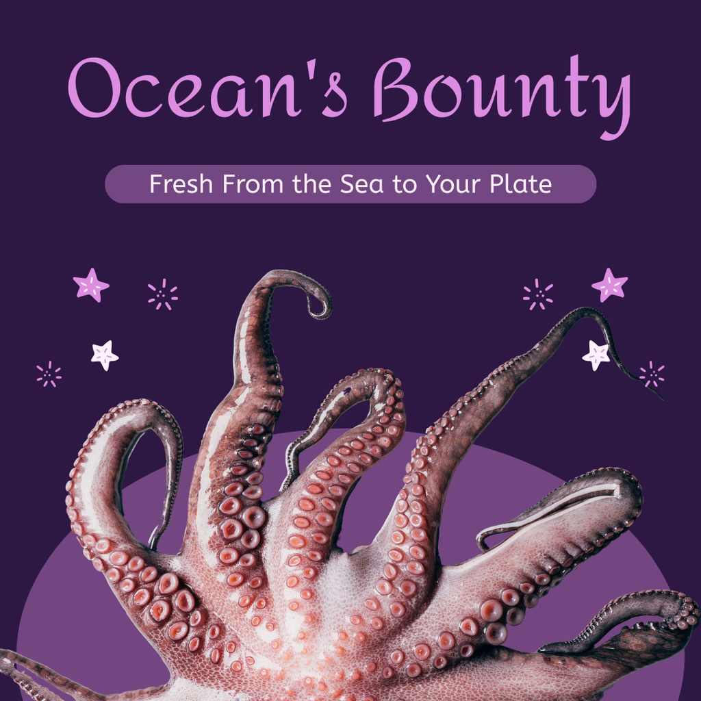Offer of Fresh Fish from Ocean Instagram – шаблон для дизайну