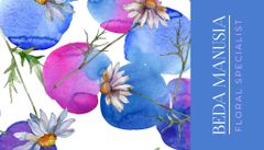 Floral Specialist Offer with Watercolor Flowers