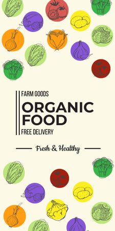Organic food delivery service Graphic tervezősablon