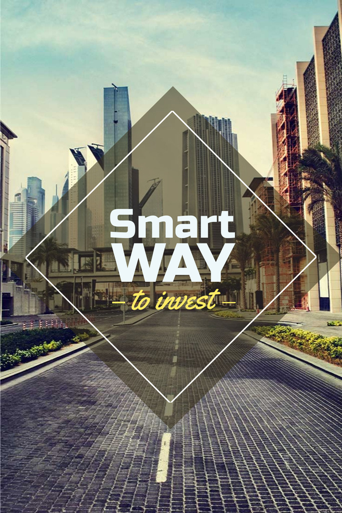 Smart investments concept Pinterest Design Template