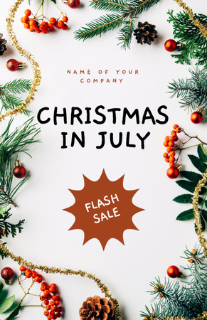 Unforgettable July Christmas Items Sale Announcement Flyer 5.5x8.5in Design Template