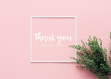Card - thank you For Order Card Design Template