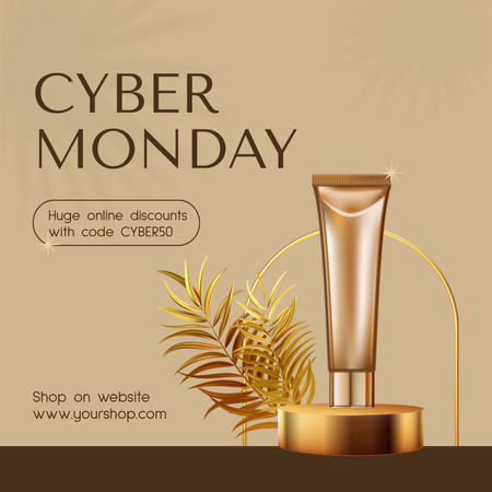 Platilla de diseño Cyber Monday Sale of Natural Skincare Products Animated Post