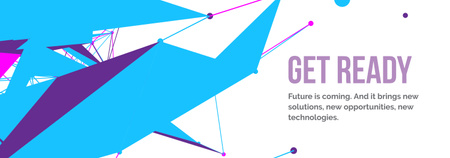Designvorlage Geometrisches Muster des Future Technologies-Themas für Tumblr