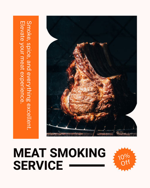 Platilla de diseño Fresh Meats Smoking Services Instagram Post Vertical