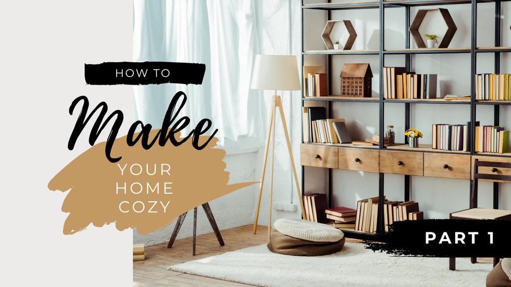 Cozy Home Interior in minimalistic style Youtube Thumbnail – шаблон для дизайну
