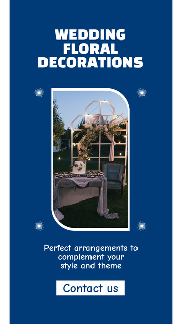 Perfect Floral Arrangement for Stylish Weddings Instagram Story – шаблон для дизайну