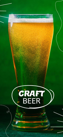 Ontwerpsjabloon van Snapchat Geofilter van Eenvoudige advertentie van ambachtelijk bier in glas