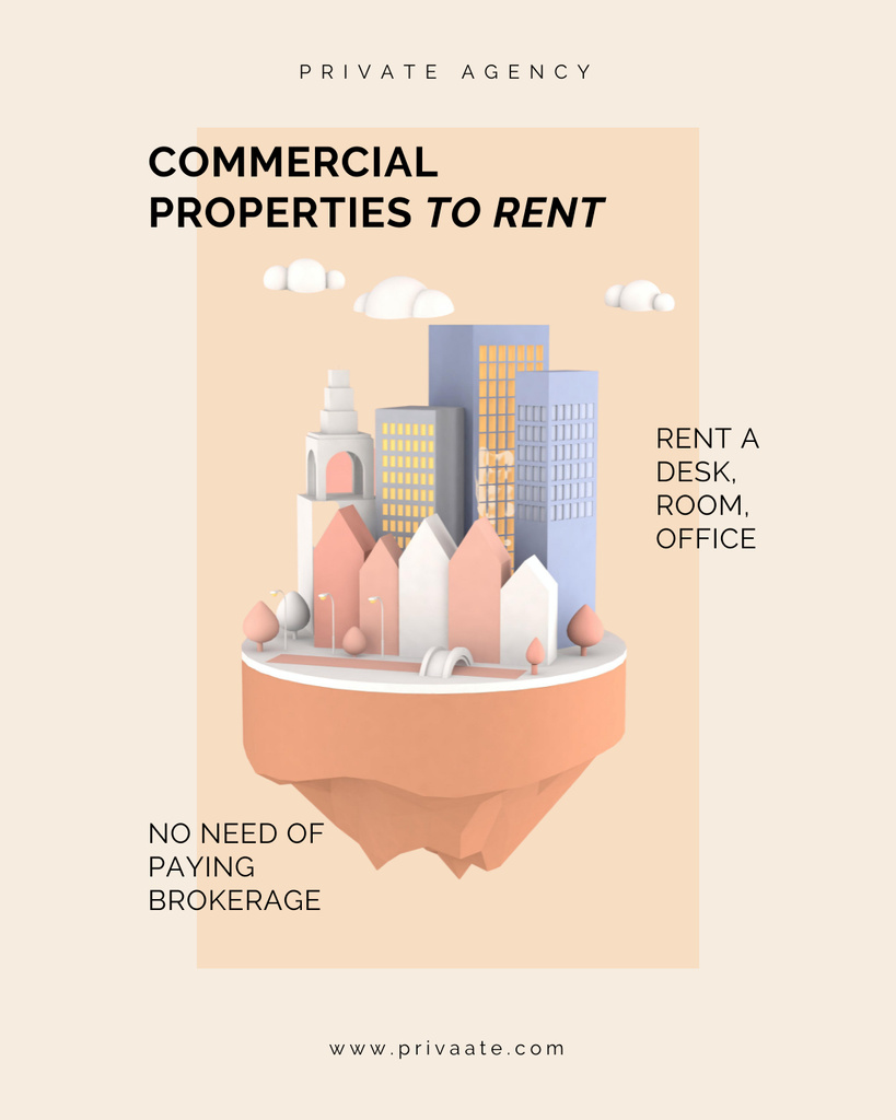Template di design Profitable Commercial Property Rental Offer Poster 16x20in